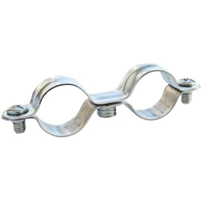 Somatherm - Collier double Ø16 - x10 - nickel-plated steel - Tube clamp Somatherm - Collier double Ø16 - x10 - nickel-plated steel - Tube clamp