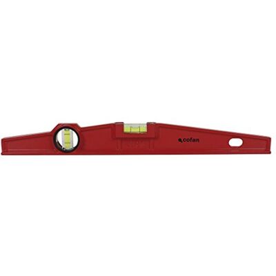 Cofan Nível profissional trapezoidal de alumínio medidas de 400 a 600 mm, nível de bolha para facilitar o nivelamento Cofan Nível profissional trapezoidal de alumínio medidas de 400 a 600 mm, nível de bolha para facilitar o nivelamento