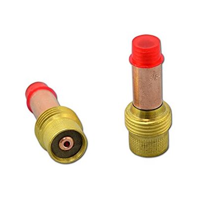 RIVERWELD Corpo de collet para lente de gás TIG 45V26 de 2,4 mm, compatível com tochas de soldagem TIG DB SR WP 17 18 26 inclui 2 peças RIVERWELD Corpo de collet para lente de gás TIG 45V26 de 2,4 mm, compatível com tochas de soldagem TIG DB SR WP 17 18 26 inclui 2 peças