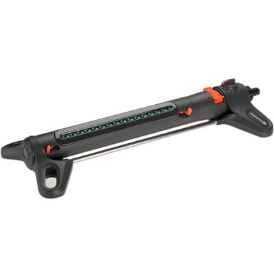 Gardena Aspersor oscilante AquaZoom M: aspersor para regar superficies de entre 9 y 250 m², radio de alcance 3-18 m, amplitud de riego 3-14 m, filtro de metal integrado (-20) Gardena Aspersor oscilante AquaZoom M: aspersor para regar superficies de entre 9 y 250 m², radio de alcance 3-18 m, amplitud de riego 3-14 m, filtro de metal integrado (-20)