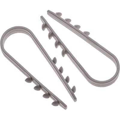 Keple Braçadeira para cabo redondo (embalagem de 100) clipes de material plástico macio braçadeira de cabo clipes linhas clamps cabo elétrico de parede para cabo ethernet tamanho (6 mm x 20 mm) Keple Braçadeira para cabo redondo (embalagem de 100) clipes de material plástico macio braçadeira de cabo clipes linhas clamps cabo elétrico de parede para cabo ethernet tamanho (6 mm x 20 mm)