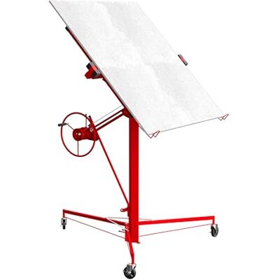 TEENO Elevador placas de gesso , prancha profissional, ferramentas de placa, plataforma elevadora, máquina de placa, cavalete extensível, altura de trabalho ajustável de 140 a 325 cm, carga 68 kg, vermelho TEENO Elevador placas de gesso , prancha profissional, ferramentas de placa, plataforma elevadora, máquina de placa, cavalete extensível, altura de trabalho ajustável de 140 a 325 cm, carga 68 kg, vermelho