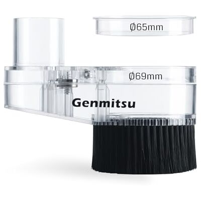 Genmitsu CNC Sapato de pó para máquinas CNC motor de fuso/router compacto com diâmetro líquido de 65 mm/69 mm, adaptador de mangueira de diâmetro exterior 38 mm, transparente Genmitsu CNC Sapato de pó para máquinas CNC motor de fuso/router compacto com diâmetro líquido de 65 mm/69 mm, adaptador de mangueira de diâmetro exterior 38 mm, transparente