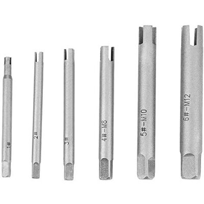 Walfront Extrator de torneira quebrado de aço de alta velocidade extrator de parafuso quebrado extrator de parafusos A B C 3 conjunto opcional (6 peças), #-01 Walfront Extrator de torneira quebrado de aço de alta velocidade extrator de parafuso quebrado extrator de parafusos A B C 3 conjunto opcional (6 peças), #-01