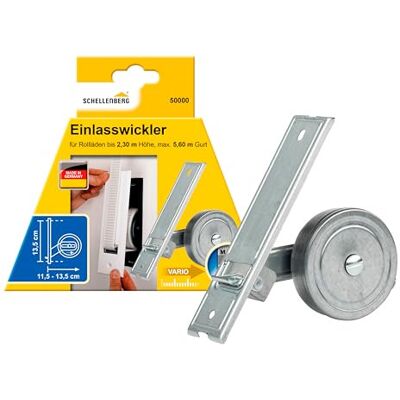 Schellenberg Maxi enroladora de entrada para correias de persiana com largura de 23 mm e comprimento de 5,6 m, espaço entre orifícios de 13,5 cm Schellenberg Maxi enroladora de entrada para correias de persiana com largura de 23 mm e comprimento de 5,6 m, espaço entre orifícios de 13,5 cm
