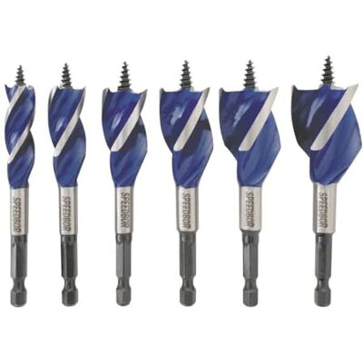 IRWIN Speedbor Tools Max madeira perfuração brocas, conjunto de 6 IRWIN Speedbor Tools Max madeira perfuração brocas, conjunto de 6