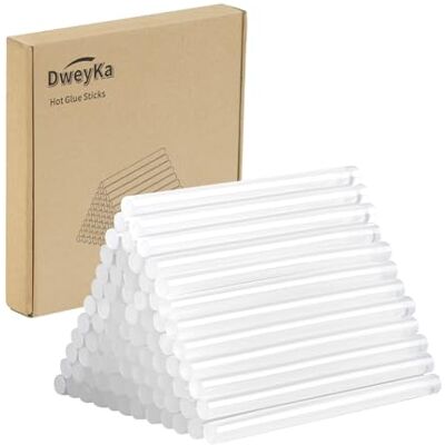 Dweyka 220 barras de silicone quente 7 mm x 100 mm, barras transparentes de cola quente para pistola de silicone, ideais para bricolagem, artesanato, lazer Dweyka 220 barras de silicone quente 7 mm x 100 mm, barras transparentes de cola quente para pistola de silicone, ideais para bricolagem, artesanato, lazer