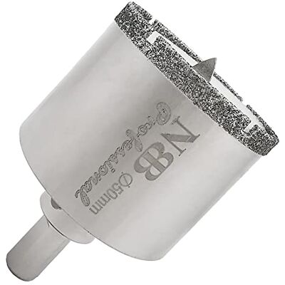 NBB Brocas de diamante com haste triangular, coroa de diamante, perfuração húmida em mármore, pedra de luxo, cerâmica, granito, azulejo, vidro, tec. Galvanizada, em furos de cabo ou sem cabo (50 mm) NBB Brocas de diamante com haste triangular, coroa de diamante, perfuração húmida em mármore, pedra de luxo, cerâmica, granito, azulejo, vidro, tec. Galvanizada, em furos de cabo ou sem cabo (50 mm)