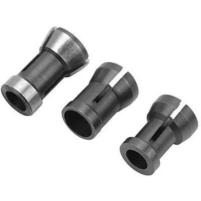 FTVOGUE 3 peças 6/6,35 / 8 mm adaptador de mandril carpintaria fresado corte cortador chuck cabeça de gravação FTVOGUE 3 peças 6/6,35 / 8 mm adaptador de mandril carpintaria fresado corte cortador chuck cabeça de gravação
