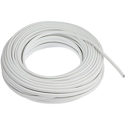 ELECTRALINE 10904 Cabo de cobre - 2x0.75mm, 20m, Branco ELECTRALINE 10904 Cabo de cobre - 2x0.75mm, 20m, Branco