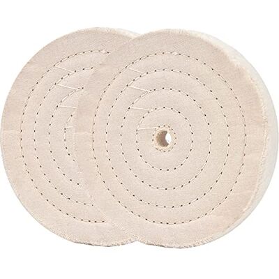 QZATACAEN 200 mm (70 camadas) disco de polimento espiral costurado com orifício de 16 mm para ferramentas de lixamento de mesa, 2 peças de disco de polimento para lixadora de ângulo QZATACAEN 200 mm (70 camadas) disco de polimento espiral costurado com orifício de 16 mm para ferramentas de lixamento de mesa, 2 peças de disco de polimento para lixadora de ângulo