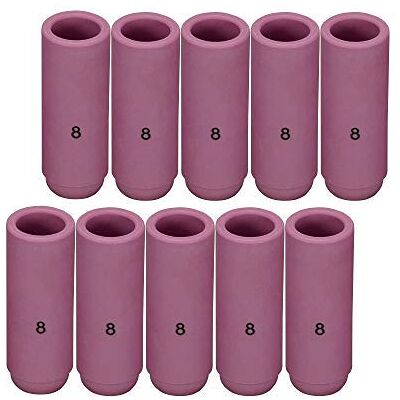 RIVERWELD TIG Boquilhas de alumina capa caneca protetora de cerâmica No.8 D12,5 x 47 mm ajuste SR WP 17 18 26 tocha de soldagem TIG 10pk RIVERWELD TIG Boquilhas de alumina capa caneca protetora de cerâmica No.8 D12,5 x 47 mm ajuste SR WP 17 18 26 tocha de soldagem TIG 10pk