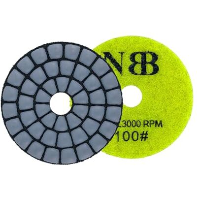 NBB Almofadas de polimento de diamante 50mm 2" disco de renovação de lixa de diamante para polir a seco e a húmido granito mármore pedra granito cerâmica com suporte de nylon bom acabamento (100#, 1) NBB Almofadas de polimento de diamante 50mm 2" disco de renovação de lixa de diamante para polir a seco e a húmido granito mármore pedra granito cerâmica com suporte de nylon bom acabamento (100#, 1)