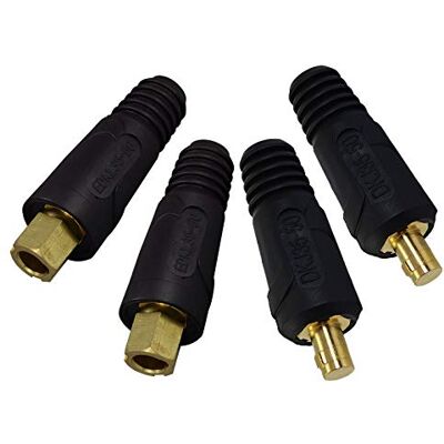 RIVERWELD TIG Cabo de soldadura painel conector tomada DKJ35-50 e EDKL35-50 300 Amp Dinse ajuste rápido 4 peças RIVERWELD TIG Cabo de soldadura painel conector tomada DKJ35-50 e EDKL35-50 300 Amp Dinse ajuste rápido 4 peças