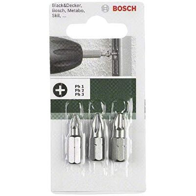Bosch 2609255964 Conjunto de 3 pontas Phillips Bosch 2609255964 Conjunto de 3 pontas Phillips