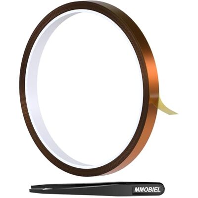 MMOBIEL Fita Adesiva (10mm x 30m) Fita de Poliimida Resistente ao Calor para Sublimação Térmica Adesiva de Alta Temperatura ESD para HVAC Eletrónica Soldadura Impressão 3D etc. MMOBIEL Fita Adesiva (10mm x 30m) Fita de Poliimida Resistente ao Calor para Sublimação Térmica Adesiva de Alta Temperatura ESD para HVAC Eletrónica Soldadura Impressão 3D etc.
