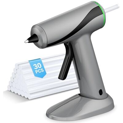 Pakinui Pistola de Silicone Quente Sem Fio, Pistola de Cola Quente com Bateria de 2000 mAh, Pré-aquecimento rápido em 40 segundos, Pistola de cola quente para bricolagem, trabalhos manuais Pistola Pegamento Caliente con 30 Barras de Pegamento de 7 mm, Pakinui Pistola de Silicone Quente Sem Fio, Pistola de Cola Quente com Bateria de 2000 mAh, Pré-aquecimento rápido em 40 segundos, Pistola de cola quente para bricolagem, trabalhos manuais Pistola Pegamento Caliente con 30 Barras de Pegamento de 7 mm,