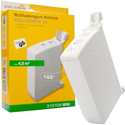 Schellenberg Enrolador de fita elétrica Rollodrive 35, motor para persianas, até 4 m² de superfície, 14 mm de largura Schellenberg Enrolador de fita elétrica Rollodrive 35, motor para persianas, até 4 m² de superfície, 14 mm de largura