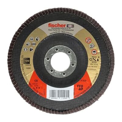 fischer Disco de polir FFD-AP 125 k120 inox, disco de polir para berbequim, disco de aço inoxidável, disco para aço, pack de 5 unidades. fischer Disco de polir FFD-AP 125 k120 inox, disco de polir para berbequim, disco de aço inoxidável, disco para aço, pack de 5 unidades.