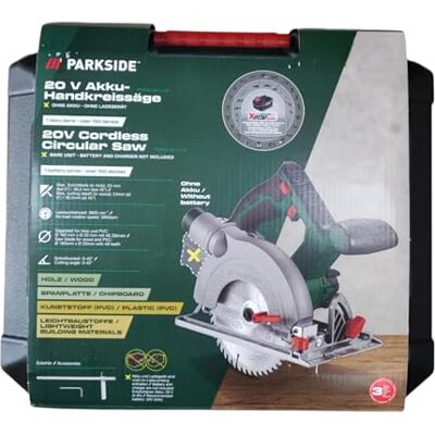 Parkside PHKSA 20-Li Serra circular sem fios com estojo, bateria/carregador não incluído Parkside PHKSA 20-Li Serra circular sem fios com estojo, bateria/carregador não incluído