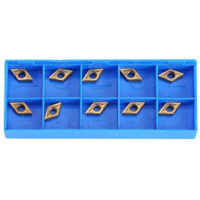 Walfront 10 unidades inserções de torno CNC DCMT070204 US735 lâminas de torcer de carboneto para máquina, ferramenta CNC de alta precisão Walfront 10 unidades inserções de torno CNC DCMT070204 US735 lâminas de torcer de carboneto para máquina, ferramenta CNC de alta precisão