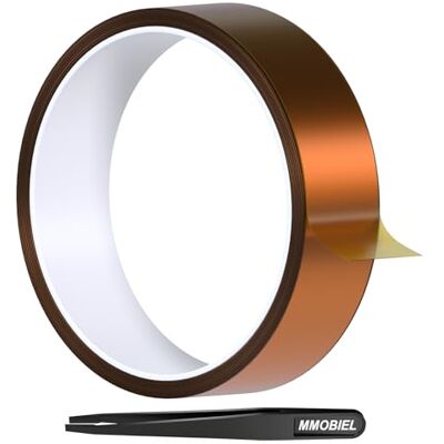 MMOBIEL Fita adesiva (30 mm x 30 m) fita de poliamida resistente ao calor para sublimação fita térmica autocolante de alta temperatura ESD para HVAC eletrónica soldagem impressão 3D, etc. MMOBIEL Fita adesiva (30 mm x 30 m) fita de poliamida resistente ao calor para sublimação fita térmica autocolante de alta temperatura ESD para HVAC eletrónica soldagem impressão 3D, etc.