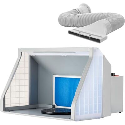 WilTec Equipo Extractor aerografía 9m³/min Iluminación LED Ventilador Doble Regulable Cabina de Pintura WilTec Equipo Extractor aerografía 9m³/min Iluminación LED Ventilador Doble Regulable Cabina de Pintura