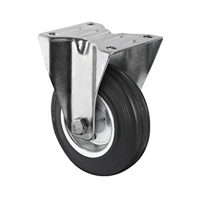 Cofan Roda de borracha e metal com suporte fixo, com diâmetros de 80 mm a 125 mm, para pesos de 80 kg a 150 kg Cofan Roda de borracha e metal com suporte fixo, com diâmetros de 80 mm a 125 mm, para pesos de 80 kg a 150 kg