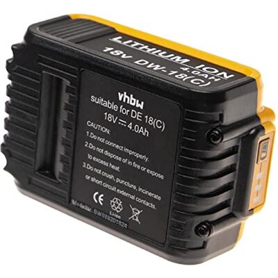vhbw A bateria substitui Dewalt DCB201-2, DCB203, DCB204, DCB182-XE, DCB184, DCB206 para ferramentas elétricas (4000 mAh Li-Ion 18 V) DCF885C2, DCF885B, DCF885, DCF885M2, DCF885N-XJ, DCF885N herramienta (4000 mAh, Li-Ion, 18 V) vhbw A bateria substitui Dewalt DCB201-2, DCB203, DCB204, DCB182-XE, DCB184, DCB206 para ferramentas elétricas (4000 mAh Li-Ion 18 V) DCF885C2, DCF885B, DCF885, DCF885M2, DCF885N-XJ, DCF885N herramienta (4000 mAh, Li-Ion, 18 V)