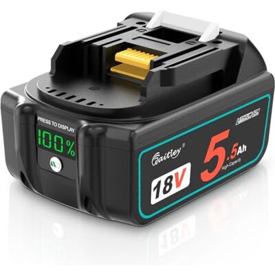 Waitley Bateria 5500 mAh 18 V para Makita BL1850 BL1860B BL1840 BL1830 BL1820B BL1815, compatível com ferramentas elétricas Makita 18V Li-Ion Waitley Bateria 5500 mAh 18 V para Makita BL1850 BL1860B BL1840 BL1830 BL1820B BL1815, compatível com ferramentas elétricas Makita 18V Li-Ion