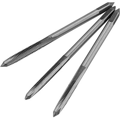 Walfront 3 unidades M3 / M4 / M5 machos de rosca com ponta espiral de mão de alta velocidade de aço de rolamento métrica para ferramenta broca máquina (M5) Walfront 3 unidades M3 / M4 / M5 machos de rosca com ponta espiral de mão de alta velocidade de aço de rolamento métrica para ferramenta broca máquina (M5)