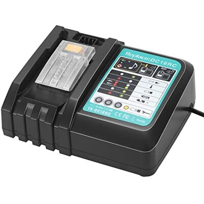 awokee Carregador de substituição DC18RA DC18RC 3 A 14,4 V ~ 18 V, carregador rápido para Makita 14,4 V ~ 18 V, BL1860, BL1850, BL1840, BL1830, baterias para ferramentas Makita DC18RA, DC18RD, DC18RF awokee Carregador de substituição DC18RA DC18RC 3 A 14,4 V ~ 18 V, carregador rápido para Makita 14,4 V ~ 18 V, BL1860, BL1850, BL1840, BL1830, baterias para ferramentas Makita DC18RA, DC18RD, DC18RF