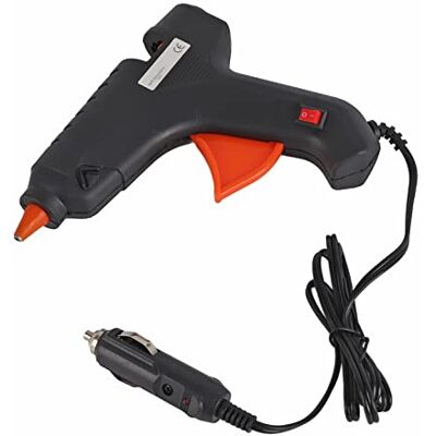 ciciglow Pistola de cola quente de alta temperatura, pistola de fusão a quente elétrica de 12 V 40 W para decoração de árvores de Natal no pátio/ferramenta de modelo de presentes ciciglow Pistola de cola quente de alta temperatura, pistola de fusão a quente elétrica de 12 V 40 W para decoração de árvores de Natal no pátio/ferramenta de modelo de presentes