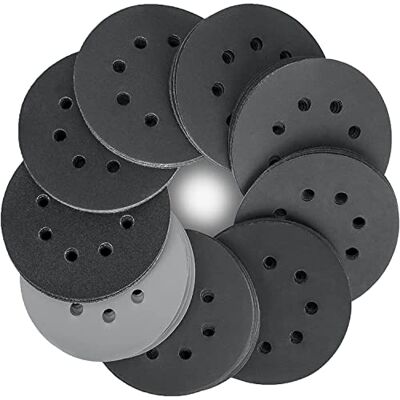 STEBRUAM Discos de lixa de 125 mm, 80 peças Hook and Loop Papel de Lixa Abrasivos Papel de lixa de carboneto de silício 320/400/600/800/1000/1200/1500/2000 grãos para lixadeira orbital excêntrica STEBRUAM Discos de lixa de 125 mm, 80 peças Hook and Loop Papel de Lixa Abrasivos Papel de lixa de carboneto de silício 320/400/600/800/1000/1200/1500/2000 grãos para lixadeira orbital excêntrica