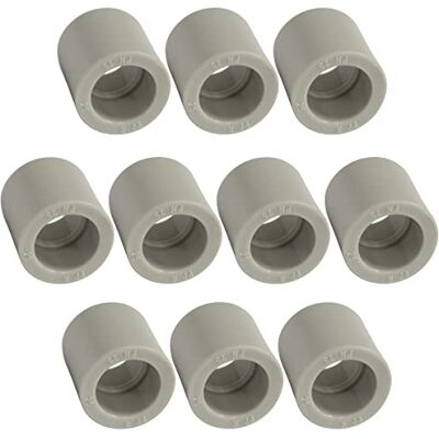 AERZETIX Conjunto de 10 mangas iguais em PPR/polipropileno/Ø 25 mm PN25 para soldar canalização-aquecimento trabalhos instalação de água potável alimentação pressão encaixe tubo AERZETIX Conjunto de 10 mangas iguais em PPR/polipropileno/Ø 25 mm PN25 para soldar canalização-aquecimento trabalhos instalação de água potável alimentação pressão encaixe tubo