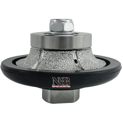 NBB Roda de perfil de diamante, fresa de roteador de diamante, broca para perfilar porcelana, azulejos de cerâmica, granito, mármore, pedra, fácil de usar em esmerilhadeira angular (Half-Bullnose B10) NBB Roda de perfil de diamante, fresa de roteador de diamante, broca para perfilar porcelana, azulejos de cerâmica, granito, mármore, pedra, fácil de usar em esmerilhadeira angular (Half-Bullnose B10)