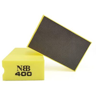 NBB Almofada de diamante para lixar e polir, blocos diamante de lixamento/polimento, almofadas de diamante à mão com suporte de espuma para moagem granito, mármore, pedra, vidro, cerâmica (1, 400 #) NBB Almofada de diamante para lixar e polir, blocos diamante de lixamento/polimento, almofadas de diamante à mão com suporte de espuma para moagem granito, mármore, pedra, vidro, cerâmica (1, 400 #)