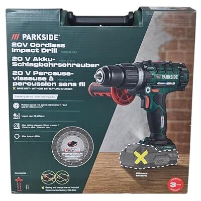 Parkside Berbequim de impacto sem fios 3 em 1 PSBSA 20-Li B2 Unidade Parkside Berbequim de impacto sem fios 3 em 1 PSBSA 20-Li B2 Unidade