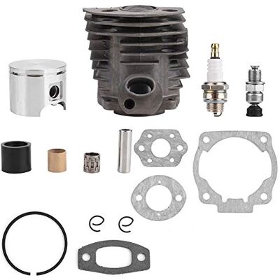 Haofy Kit de pistão de cilindro de 46 mm para 50 51 55 Motosserras Rancher, cilindro pistão embalagem equipamento para com 4 juntas, peças sobressalentes de serra Haofy Kit de pistão de cilindro de 46 mm para 50 51 55 Motosserras Rancher, cilindro pistão embalagem equipamento para com 4 juntas, peças sobressalentes de serra