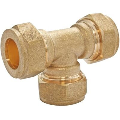Somatherm - for you - Ø16 - 3-tube - brass compression tee Somatherm - for you - Ø16 - 3-tube - brass compression tee