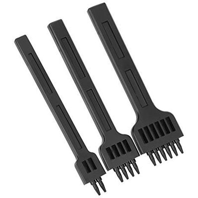 Walfront Perfuração de couro punções de costura 3 peças 4 mm ferramentas para perfurar furos de mão cinzel de 2/4/6 pontas conjunto com cordões de diamantes Walfront Perfuração de couro punções de costura 3 peças 4 mm ferramentas para perfurar furos de mão cinzel de 2/4/6 pontas conjunto com cordões de diamantes
