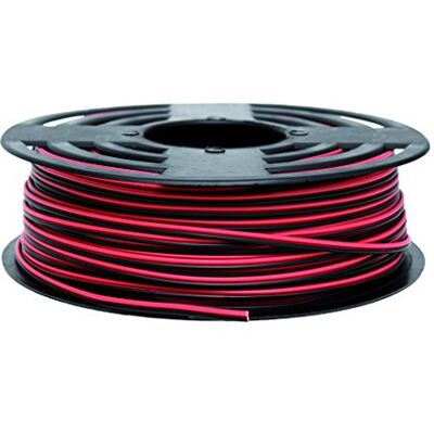 Cofan Rolo cabo elétrico de 100 m, paralelo, secção 2 x 0,75 mm2, preto e vermelho Cofan Rolo cabo elétrico de 100 m, paralelo, secção 2 x 0,75 mm2, preto e vermelho