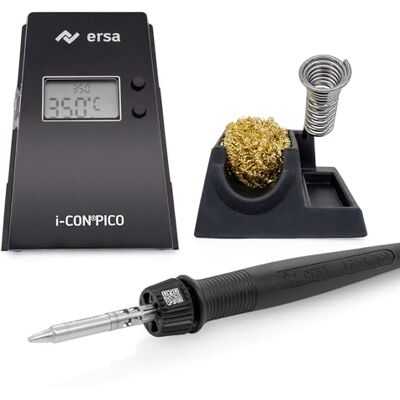 ersa i-CON PICO MK2 Estação de soldagem digital (80 W, 150-450 °C, com soldador i-TOOL PICO MK2 ergonómico com mudança Tip`N Turn ponta de soldagem de 1,6 mm com autonomia automática) ersa i-CON PICO MK2 Estação de soldagem digital (80 W, 150-450 °C, com soldador i-TOOL PICO MK2 ergonómico com mudança Tip`N Turn ponta de soldagem de 1,6 mm com autonomia automática)