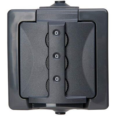 Kopp Nautic Tomada com fechadura de combinação (IP 44, 16 A, 250 V/CA), cinzento escuro Kopp Nautic Tomada com fechadura de combinação (IP 44, 16 A, 250 V/CA), cinzento escuro