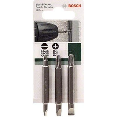 Conjunto de bits de parafuso Bosch 2609255959 - Durável, de Dupla Face Conjunto de bits de parafuso Bosch 2609255959 - Durável, de Dupla Face