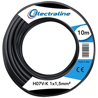 ELECTRALINE 15071 Cabo de cobre 1,5mm² 10m Preto ELECTRALINE 15071 Cabo de cobre 1,5mm² 10m Preto