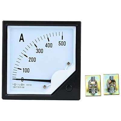 Walfront Amperímetro analógico medidor de corrente 500A precisão 1,5 painel quadrado Walfront Amperímetro analógico medidor de corrente 500A precisão 1,5 painel quadrado