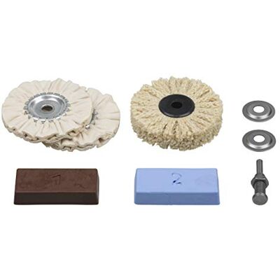 wolfcraft Conjunto de polimento profissional de 6 peças I I para metais, plástico, mármore etc. wolfcraft Conjunto de polimento profissional de 6 peças I I para metais, plástico, mármore etc.