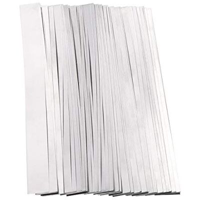 U.S. Solid Tira de níquel pura: 0,1 x 8 x 100 mm, 100 unidades, 99,6% níquel para 18650 Soldador Tab para alta capacidade de lítio, bateria de Li-Po, NiMh e NiCd, bateria e soldagem por ponto U.S. Solid Tira de níquel pura: 0,1 x 8 x 100 mm, 100 unidades, 99,6% níquel para 18650 Soldador Tab para alta capacidade de lítio, bateria de Li-Po, NiMh e NiCd, bateria e soldagem por ponto