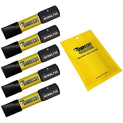 SabreCut 5 x Conjunto de pontas de chave de fenda de impacto magnético com ranhuras SL7 de 32 mm SL7 de uma só extremidade para trabalho pesado compatível com Dewalt Milwaukee Bosch Makita SabreCut 5 x Conjunto de pontas de chave de fenda de impacto magnético com ranhuras SL7 de 32 mm SL7 de uma só extremidade para trabalho pesado compatível com Dewalt Milwaukee Bosch Makita